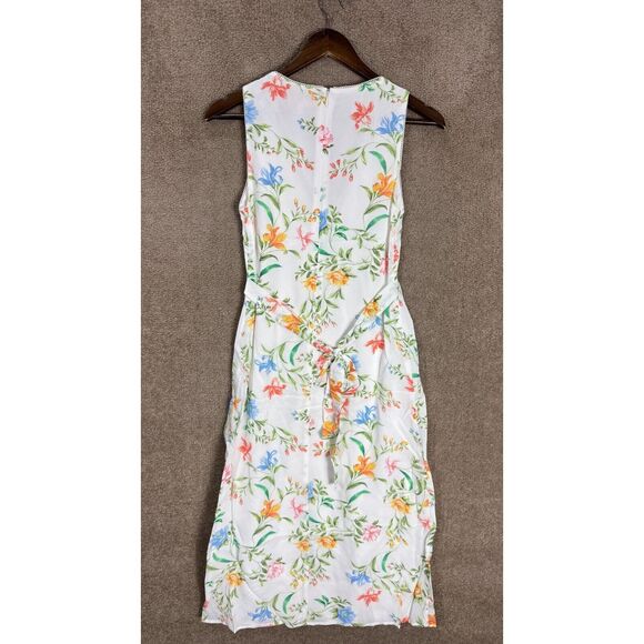 WAYF‎ Dahlia Dress Size XS Vintage White Floral Sleeveless V Neck Midi Retro NEW - Picture 13 of 14